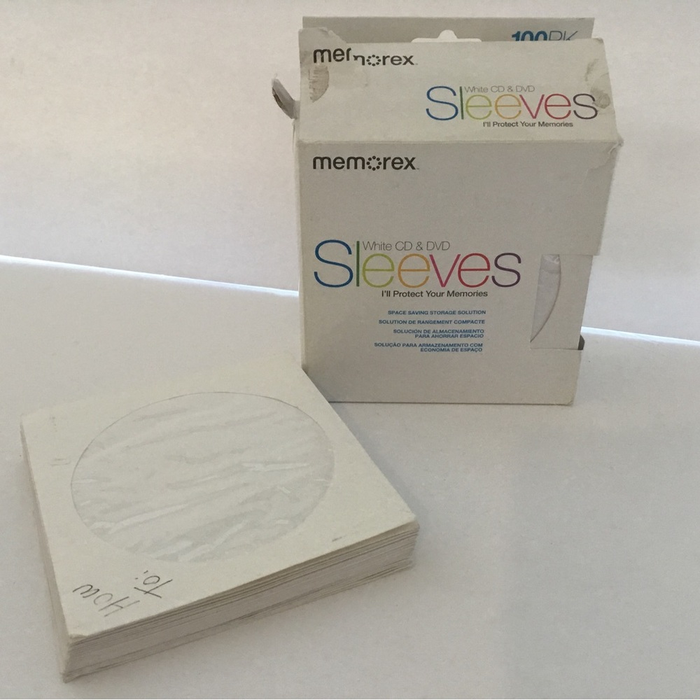 CD and DVD Memorex sleeves. 86 pcs. New